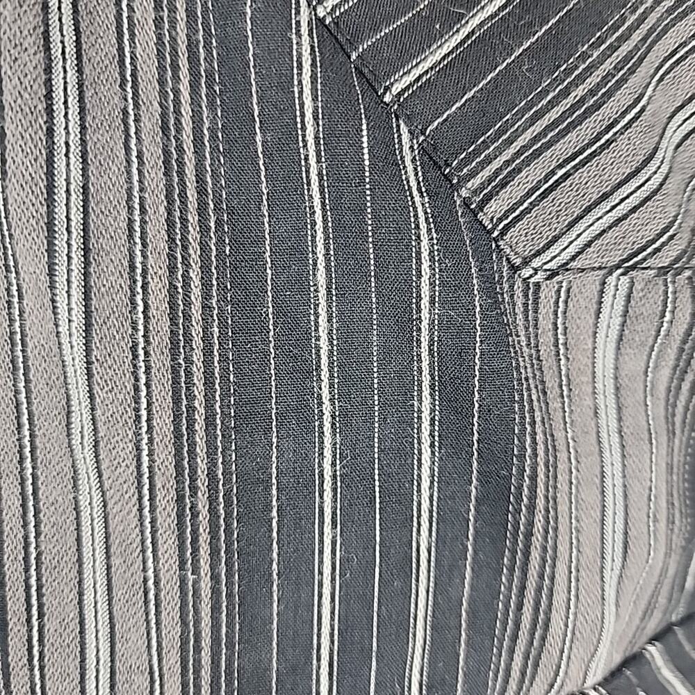 Wrangler Shirt Mens L Western Fashion Snap Black Silver Striped Long Sleeve - Picture 6 of 8